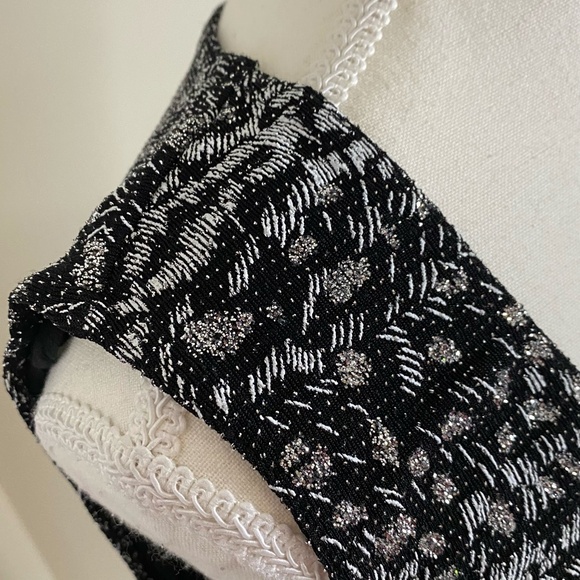 R&M Richards Vintage Black Silver Glitter Holiday Party Tank Camisole- Sz-18W - Picture 6 of 14